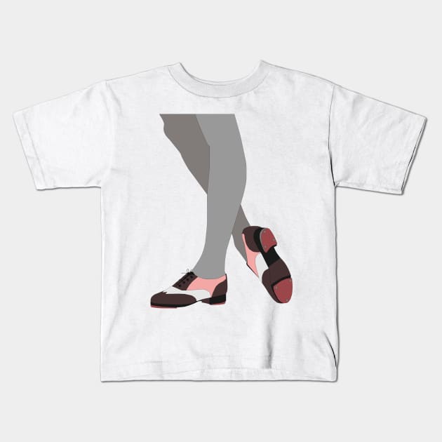 Tap Dance Tap Shoes Kids T-Shirt by jrepkin